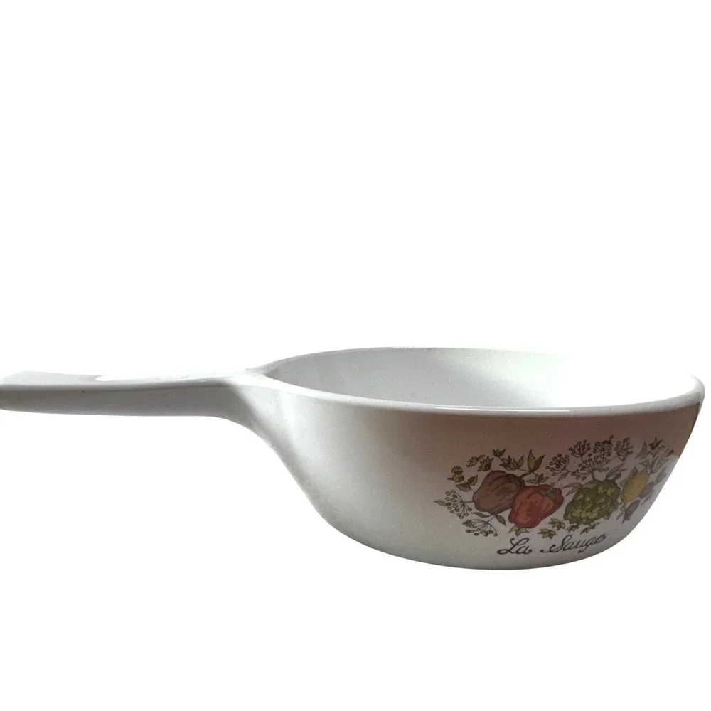Vintage Corning Ware Spice of Life 1 Pint Saucepan P-81-B La Sauge White Ceramic